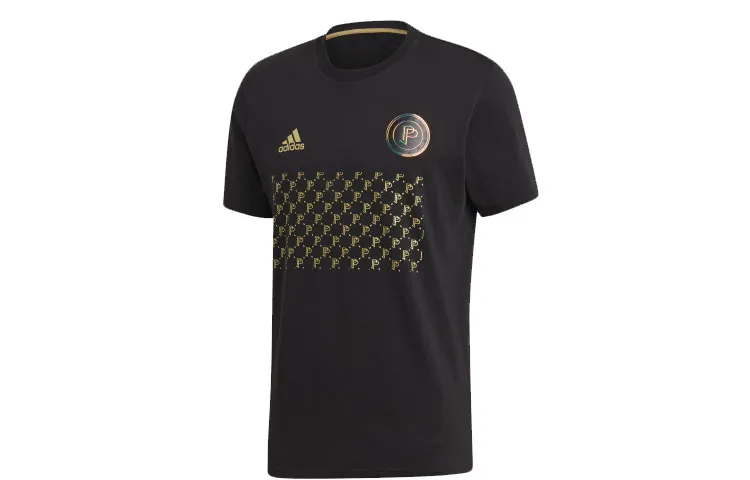 Adidas T-Shirts Men's Black Crew Neck Moderate Straight Fit