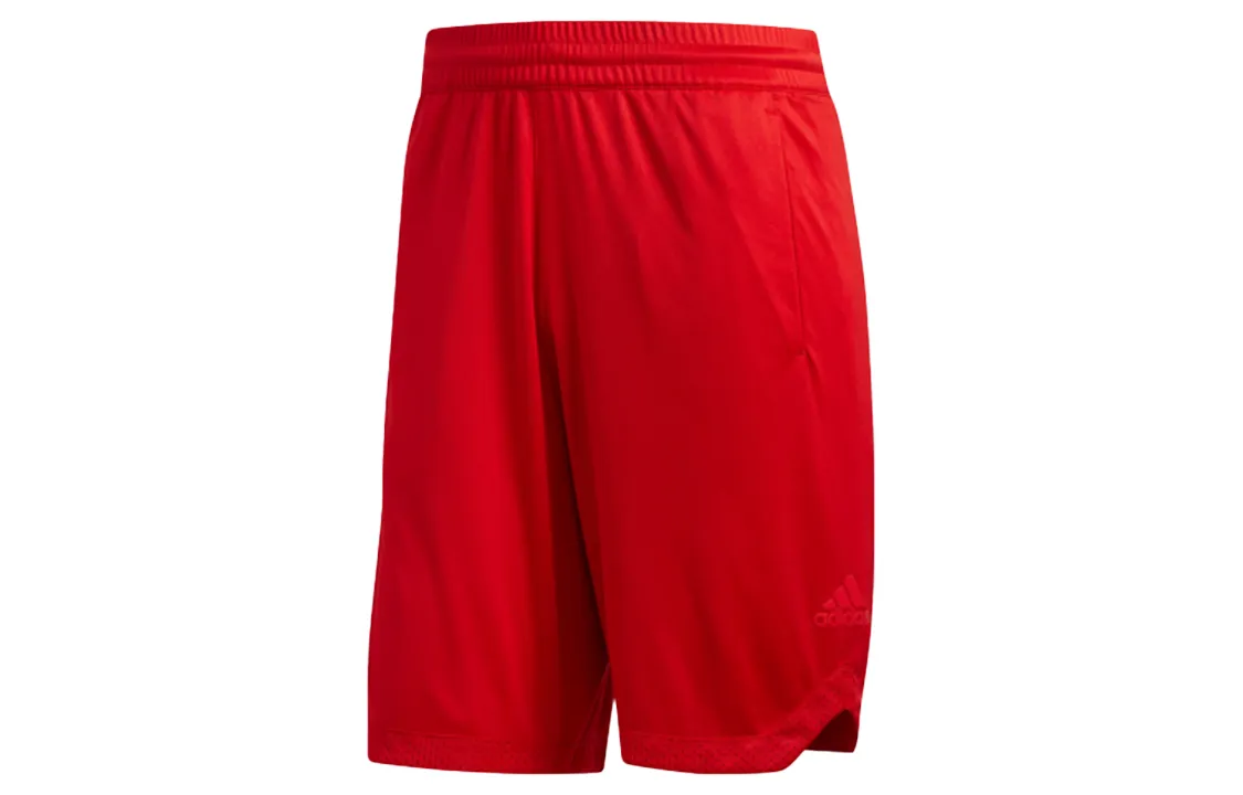 Adidas Basketball Shorts Men's Light Scarlet Moderate Straight Fit Pants