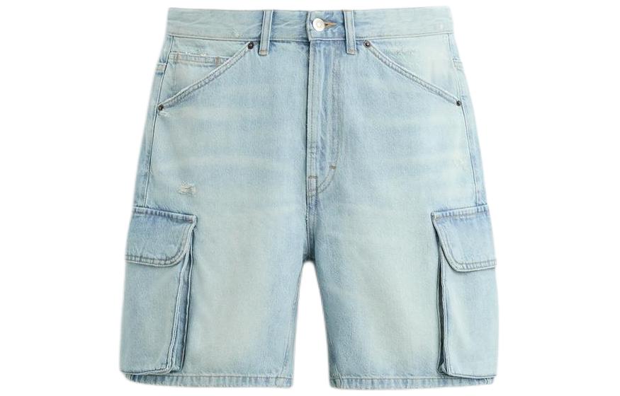 ZARA Denim Shorts Men's Blue Moderate