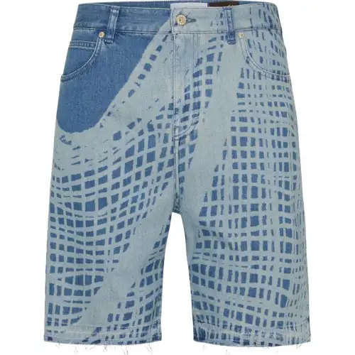 LOEWE SS24 Denim Shorts Men's Light Blue