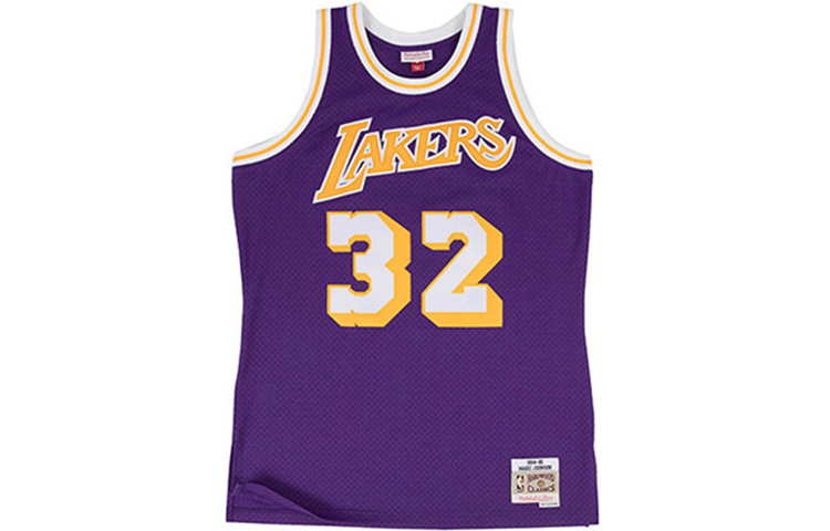 Mitchell & Ness Los Angeles Lakers Road 1984 85 Magic Johnson Swingman Jersey