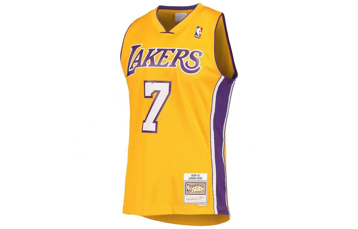 Mitchell Ness Basketball Jerseys Men’s Yellow Moderate Straight Fit