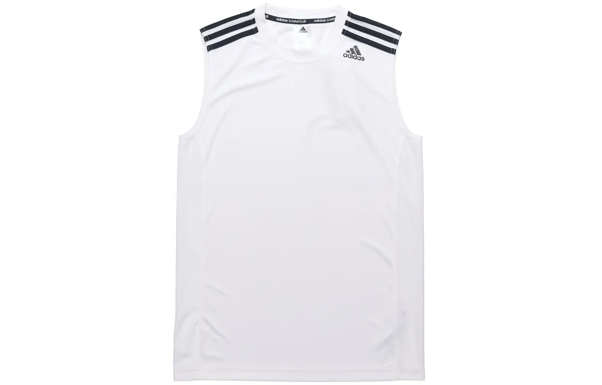 Adidas Basketball Jerseys Men's White Moderate Straight Fit