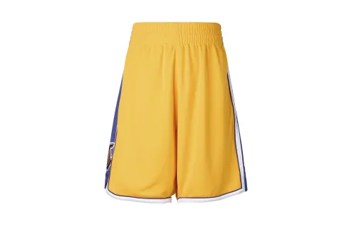 Mitchell & Ness × NBA Authentic Player Edition Los Angeles Lakers Retro Sports Breathable Casual Loose Versatile Quick-drying Basketball Pants Same Style for Men and Women Dark Khaki Color