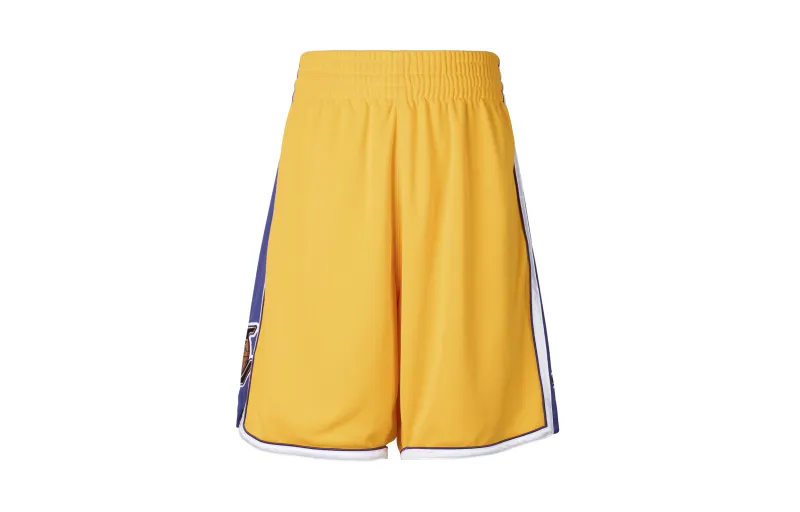 Mitchell & Ness × NBA Authentic Player Edition Los Angeles Lakers Retro Sports Breathable Casual Loose Versatile Quick-drying Basketball Pants Same Style for Men and Women Dark Khaki Color