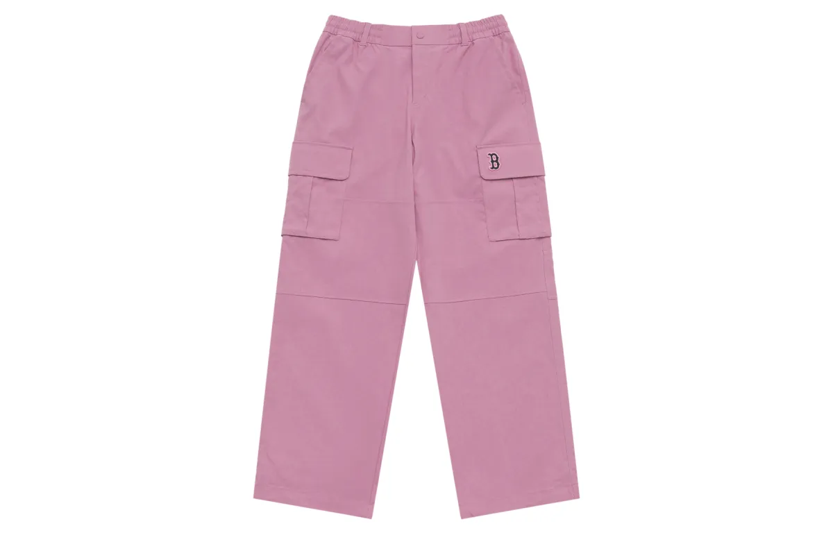 MLB Preppy Style Collection Basic Boston Red Sox SS25 Casual Pants Unisex All Over Print Pink