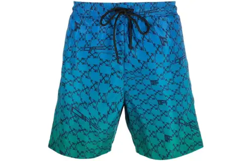 OFF WHITE Casual Shorts Men's Blue Thin