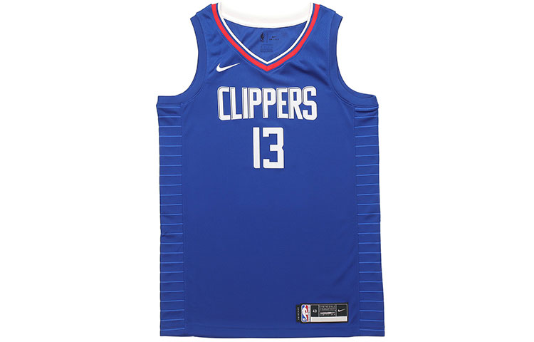 Nike NBA team jersey SW fan version George Clippers 20-21 season quick-drying basketball vest men's blue