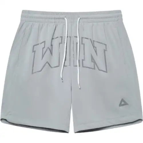 Peak Basketball Culture Series Wiggins American letter print retro loose skin-friendly breathable casual shorts men's cool gray