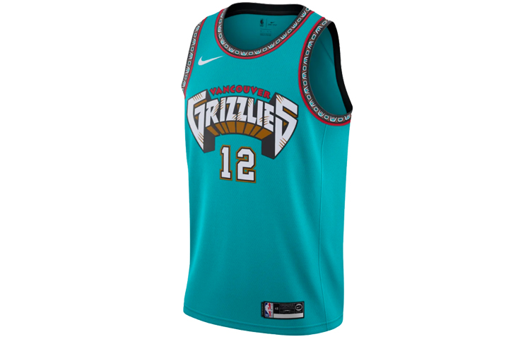 Nike NBA Retro Limited Classic Edition SW Fan Edition Memphis Grizzlies Morant No. 12 Breathable Basketball Vest Men's Green