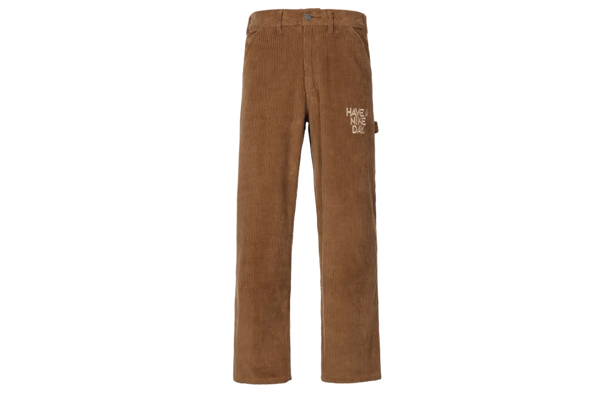 Nike Casual Pants Men's Brown Moderate Straight Fit Pants