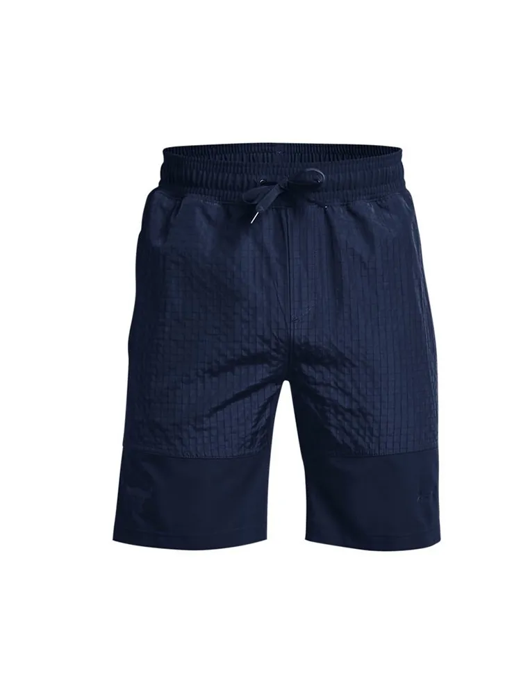 Under Armour WOVEN Casual Shorts Men's Dark Blue Moderate Straight Fit Pants