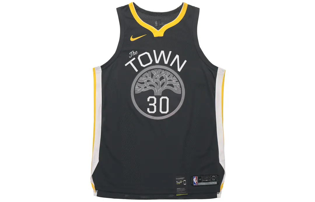 Nike Basketball Jersey Men's AU Player Edition, Golden State Warriors, Announcement Limited, Curry Size 30 Black