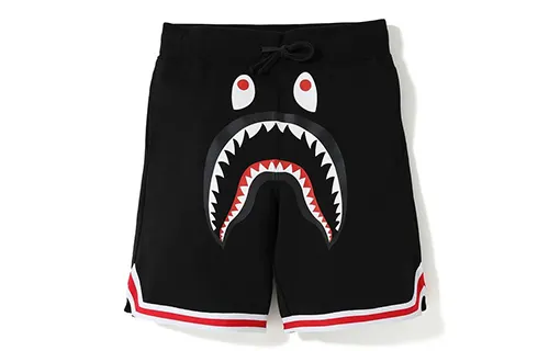 A BATHING APE Shark Series Basketball Shorts Unisex Moderate Straight Fit Pants