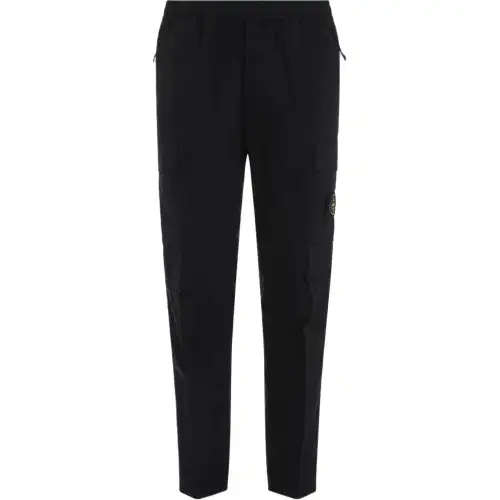 STONE ISLAND Logo Patch Tapered Leg Trousers