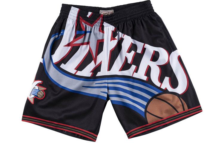 Mitchell Ness Basketball Shorts Men’s Black Moderate Straight Fit Pants