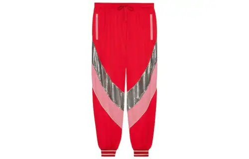 GUCCI Casual Pants Men's Red Moderate Cuffed Pants