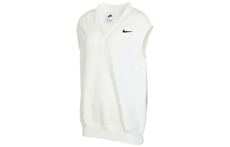 Nike Tank Tops Women's White V-neck Moderate Other