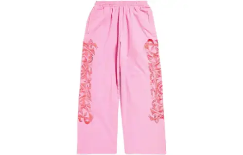 Balenciaga Casual Pants Loose Fit Unisex Pink