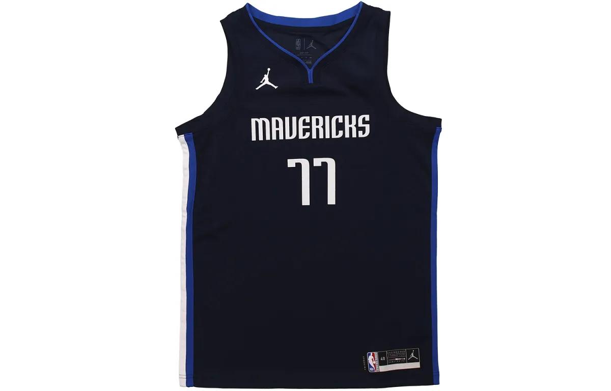 Jordan Luka Doncic Basketball Jersey Men's Dark Blue
