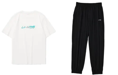 Li Ning Casual Sportswear Men's Crew Neck Moderate