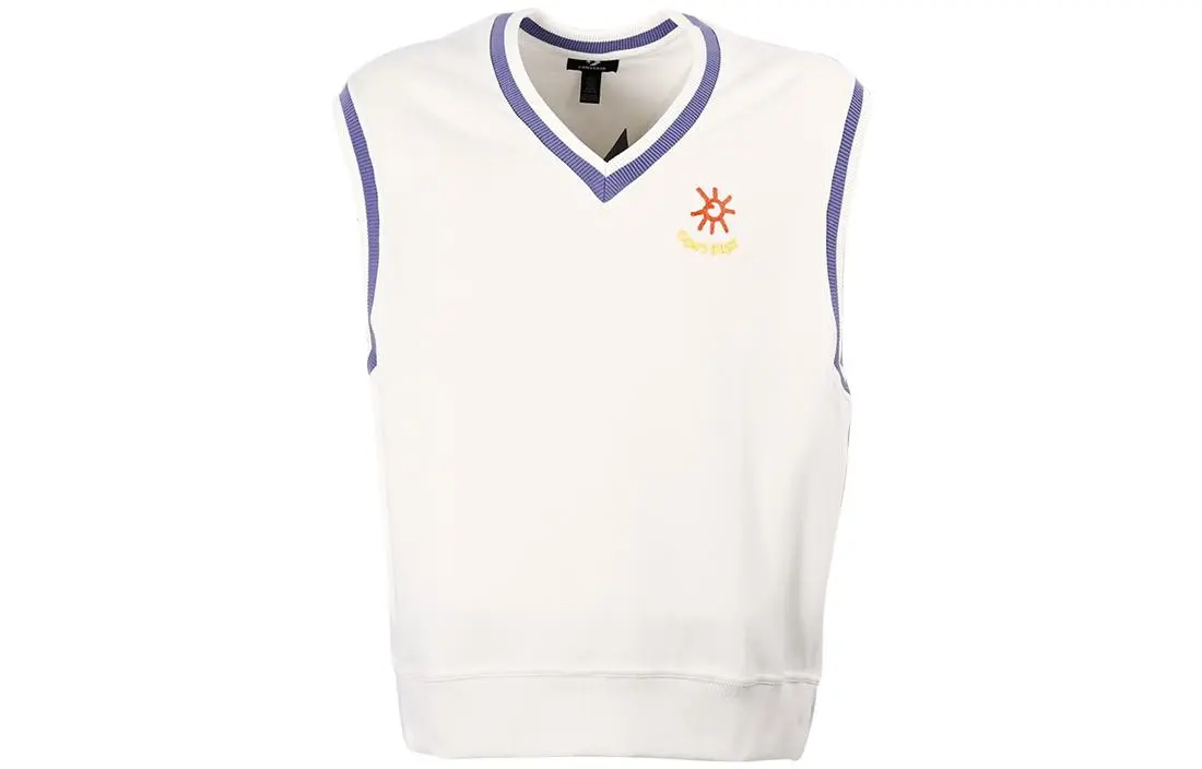 Converse Tank Tops Women's White V-neck Moderate Straight Fit