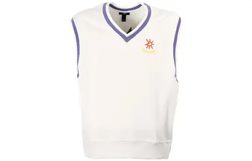 Converse Tank Tops Women's White V Neck Moderate Straight Fit