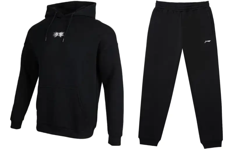 Li Ning Casual Sportswear Men's Hooded Thickened And Fleece Lined