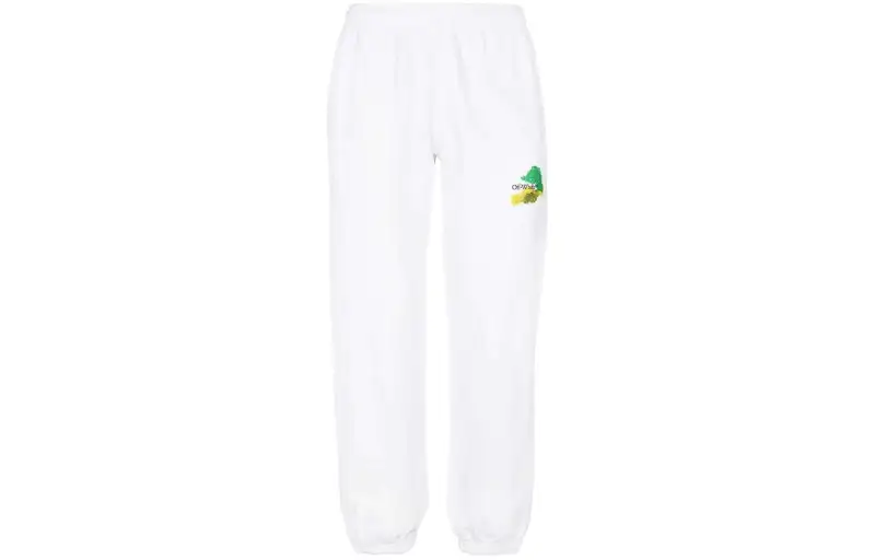 OFF WHITE Casual Pants, Regular Fit Men's White