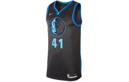 Nike NBA Sports Basketball Jersey SW Fan Edition City Limited 18-19 Season Nowitzki Mavericks No. 41 Men's Black
