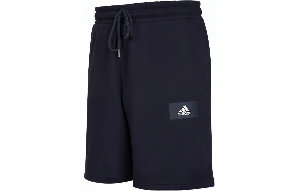 Adidas Casual Shorts Men's Dark Blue Moderate Straight Fit Pants