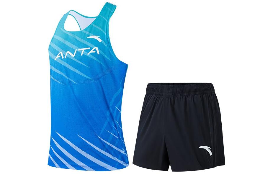 Anta Running Collection Running Clothing Sets Men’s Radiant Blue+Black