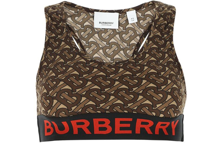 Женская футболка Burberry (коричневая)