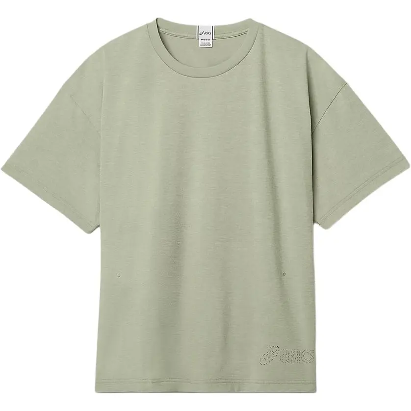 ASICS T-Shirts Unisex Green Crew Neck Moderate
