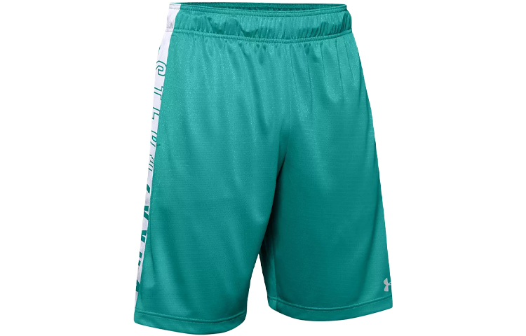 Under Armour Wordmark Basketball Shorts Men’s Green Moderate Straight Fit Pants