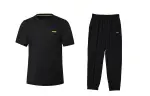 Li Ning Casual Sportswear Men's Black Crew Neck Moderate