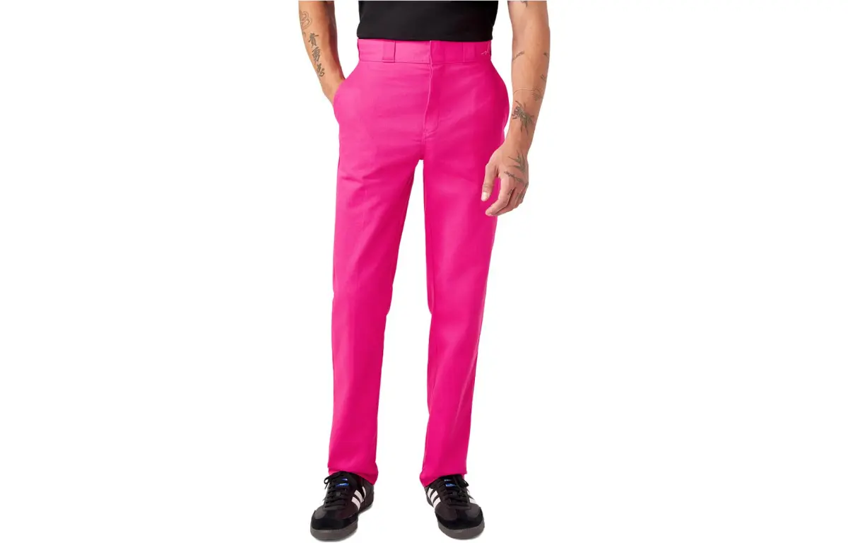 Dickies Casual Pants Men's Pink/CW4 Moderate Straight Fit Pants