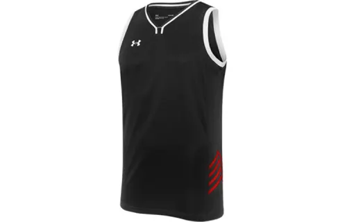 Under Armour Basketball Jerseys Men's Black Moderate Straight Fit