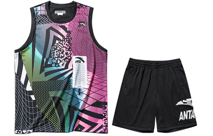 Anta Basketball Collection Basketball Suit Men’s Black