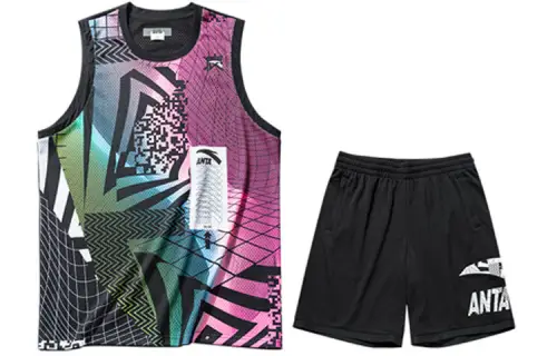 Basketball T-shirt, shorts, black set, with your logo imprint, men's style
