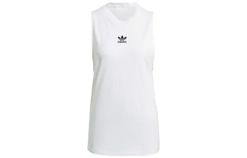 Adidas Originals Essential Tank Tops Women's White Crew Neck Moderate Other