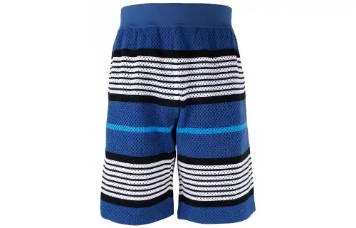 Burberry Striped Perforated Knitted Shorts