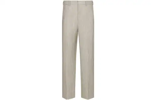 DIOR Casual Pants Men's Beige Moderate Straight Fit Pants