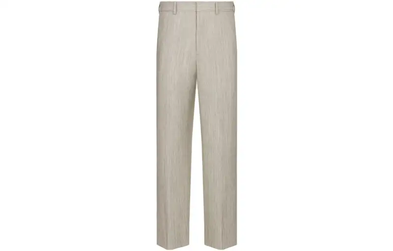 DIOR Casual Pants Men's Beige Moderate Straight Fit Pants