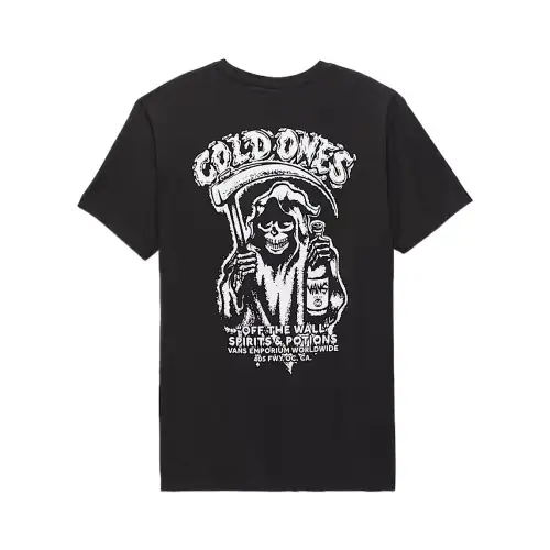Vans T Shirts Men's Black Crew Neck Moderate Straight Fit