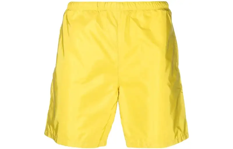 Prada logo-plaque swim shorts