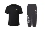 Li Ning Casual Sportswear Men's Black Crew Neck Moderate