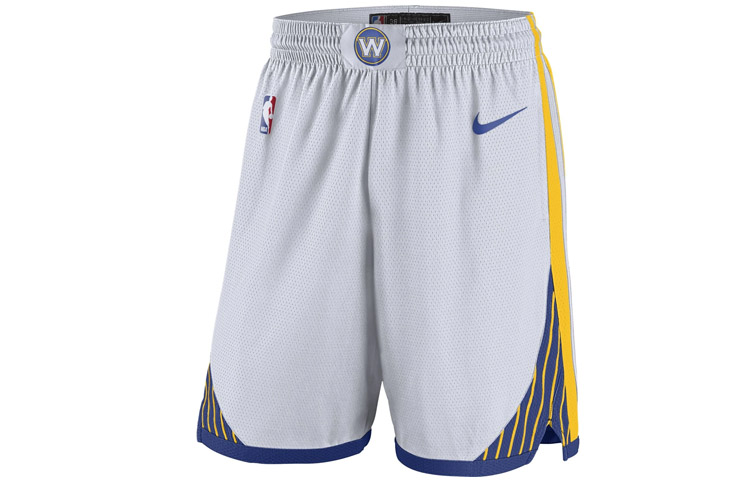 Nike Sports basketball white shorts, loose straight fit, elastic waist