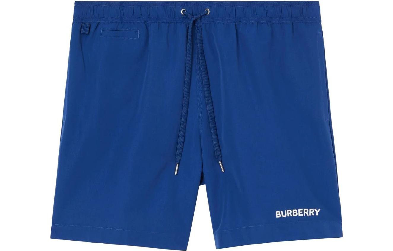 Burberry Burberry solid color logo printed drawstring casual shorts for men