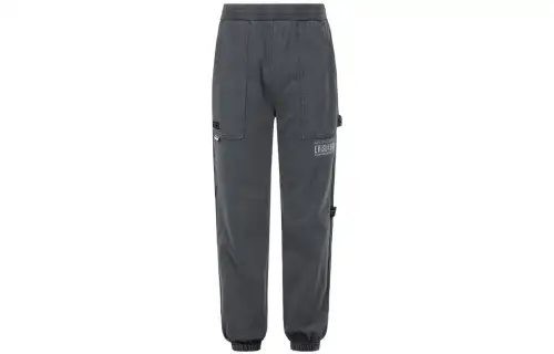 EVISU Casual Pants Unisex Gray Moderate Cuffed Pants